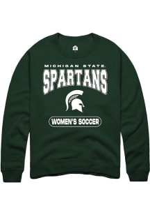 Mens Michigan State Spartans Green Rally Women's Soccer Crew Sweatshirt