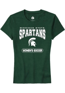 Michigan State Spartans Green Rally Women's Soccer Short Sleeve T-Shirt