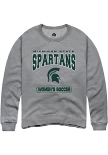 Mens Michigan State Spartans Grey Rally Women's Soccer Crew Sweatshirt