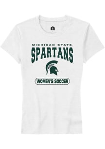 Michigan State Spartans White Rally Women's Soccer Short Sleeve T-Shirt