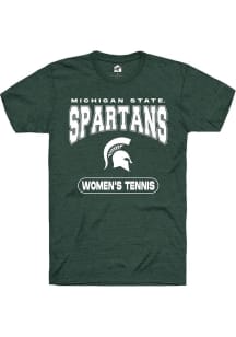 Michigan State Spartans Green Rally Women's Tennis Short Sleeve T Shirt