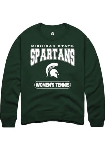 Mens Michigan State Spartans Green Rally Women's Tennis Crew Sweatshirt