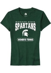 Michigan State Spartans Green Rally Women's Tennis Short Sleeve T-Shirt