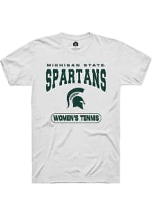 Michigan State Spartans White Rally Women's Tennis Short Sleeve T Shirt