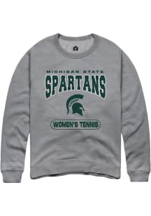 Mens Michigan State Spartans Grey Rally Women's Tennis Crew Sweatshirt