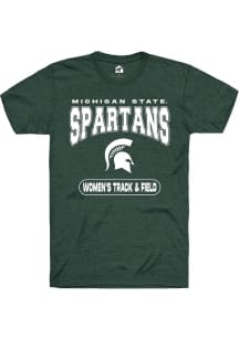 Michigan State Spartans Green Rally Women's Track &amp; Field Short Sleeve T Shirt