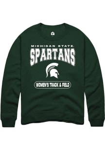 Mens Michigan State Spartans Green Rally Women's Track &amp; Field Crew Sweatshirt