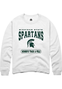 Mens Michigan State Spartans White Rally Women's Track &amp; Field Crew Sweatshirt