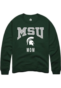 Mens Michigan State Spartans Green Rally Mom Crew Sweatshirt