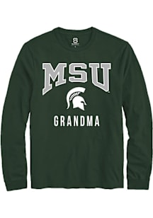 Summit Sportswear Michigan State Spartans Green Grandma Long Sleeve T Shirt