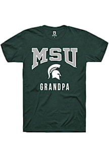 Summit Sportswear Michigan State Spartans Green Grandpa Short Sleeve T Shirt