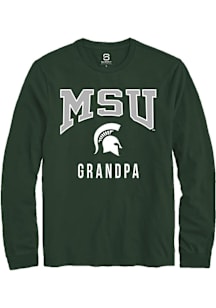 Summit Sportswear Michigan State Spartans Green Grandpa Long Sleeve T Shirt