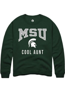 Mens Michigan State Spartans Green Rally Cool Aunt Crew Sweatshirt