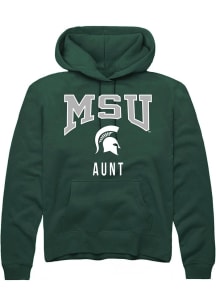 Mens Michigan State Spartans Green Rally Aunt Hooded Sweatshirt