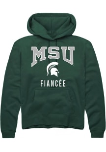 Mens Michigan State Spartans Green Rally Fiancée Hooded Sweatshirt