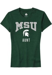 Michigan State Spartans Green Rally Aunt Short Sleeve T-Shirt