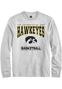 Rally Iowa Hawkeyes White Basketball Long Sleeve T Shirt