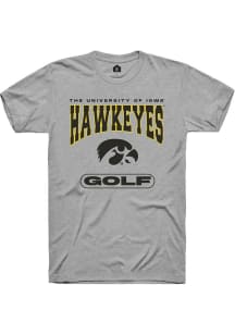 Iowa Hawkeyes Grey Rally Golf Short Sleeve T Shirt