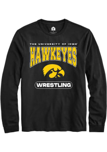 Mens Iowa Hawkeyes Black Rally Wrestling Tee