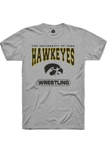 Iowa Hawkeyes Grey Rally Wrestling Short Sleeve T Shirt