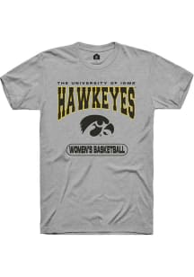 Rally Iowa Hawkeyes Grey Women's Basketball Short Sleeve T Shirt