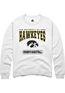 Mens Iowa Hawkeyes White Rally Women's Basketball Crew Sweatshirt