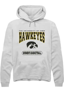 Mens Iowa Hawkeyes White Rally Women's Basketball Hooded Sweatshirt