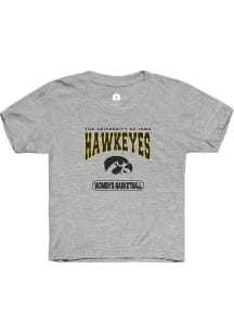 Rally Iowa Hawkeyes Youth Grey Women's Basketball Short Sleeve T-Shirt
