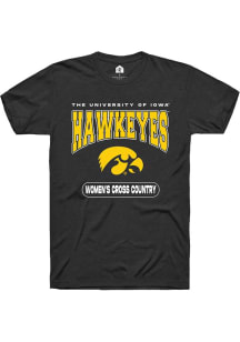 Iowa Hawkeyes Black Rally Women's Cross Country Short Sleeve T Shirt