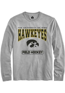 Mens Iowa Hawkeyes Grey Rally Field Hockey Tee