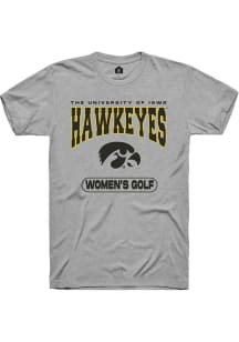 Iowa Hawkeyes Grey Rally Women's Golf Short Sleeve T Shirt