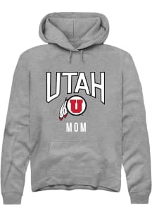 Rally Utah Utes Mens Grey Mom Long Sleeve Hoodie