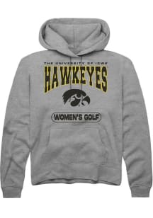 Mens Iowa Hawkeyes Grey Rally Women's Golf Hooded Sweatshirt