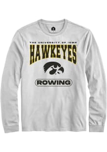 Mens Iowa Hawkeyes White Rally Rowing Tee