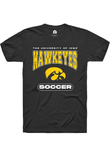 Iowa Hawkeyes Black Rally Soccer Short Sleeve T Shirt