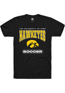 Iowa Hawkeyes Black Rally Soccer Short Sleeve T Shirt