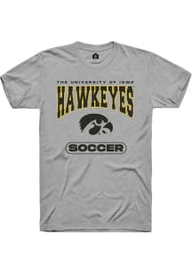 Iowa Hawkeyes Grey Rally Soccer Short Sleeve T Shirt