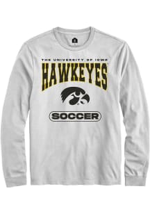 Mens Iowa Hawkeyes White Rally Soccer Tee