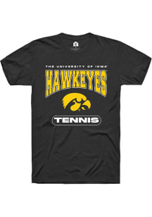 Iowa Hawkeyes Black Rally Tennis Short Sleeve T Shirt