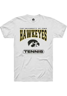 Iowa Hawkeyes White Rally Tennis Short Sleeve T Shirt