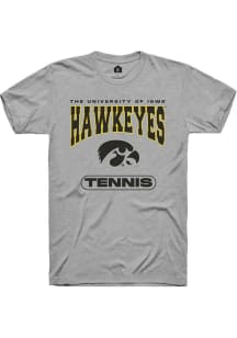 Iowa Hawkeyes Grey Rally Tennis Short Sleeve T Shirt