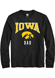 Rally Iowa Hawkeyes Black Dad Long Sleeve T Shirt