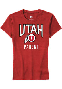 Rally Utah Utes Womens Red Parent Short Sleeve T-Shirt