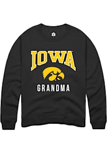 Rally Iowa Hawkeyes Mens Black Grandma Long Sleeve Crew Sweatshirt