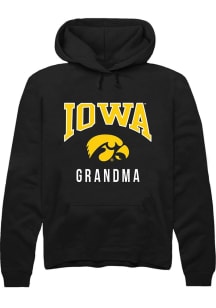 Mens Iowa Hawkeyes Black Rally Grandma Hooded Sweatshirt