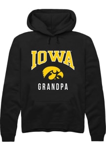 Mens Iowa Hawkeyes Black Rally Grandpa Hooded Sweatshirt