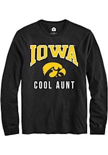 Rally Iowa Hawkeyes Black Cool Aunt Long Sleeve T Shirt
