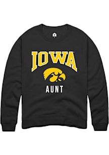 Rally Iowa Hawkeyes Mens Black Aunt Long Sleeve Crew Sweatshirt