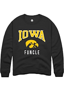Rally Iowa Hawkeyes Mens Black Funcle Long Sleeve Crew Sweatshirt