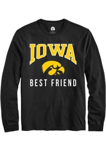 Rally Iowa Hawkeyes Black Best Friend Long Sleeve T Shirt